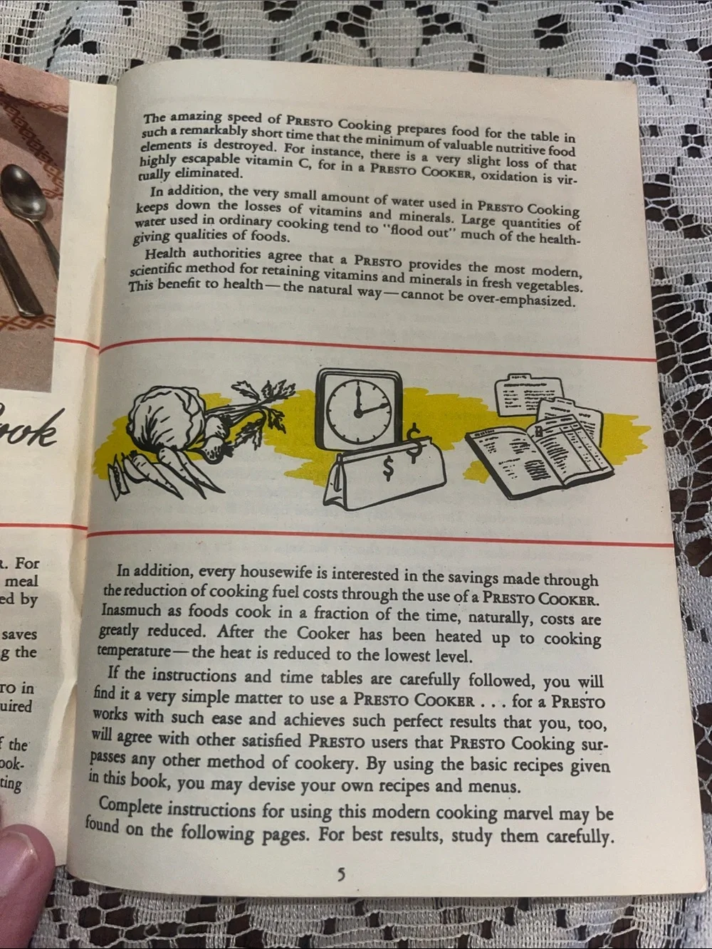 Vintage Presto Cooker Recipe Book with Lithographed in the USA 🇺🇸